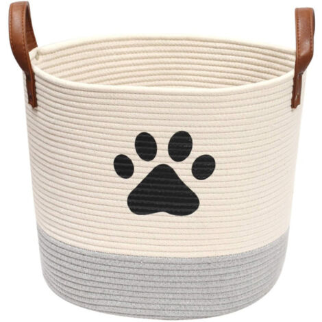 Panier Rond pour Animaux de Compagnie, Panier à Linge, adapté pour Ranger Les Jouets pour Chiens, vêtements pour Chiens et Autres Fournitures pour Animaux de Compagnie