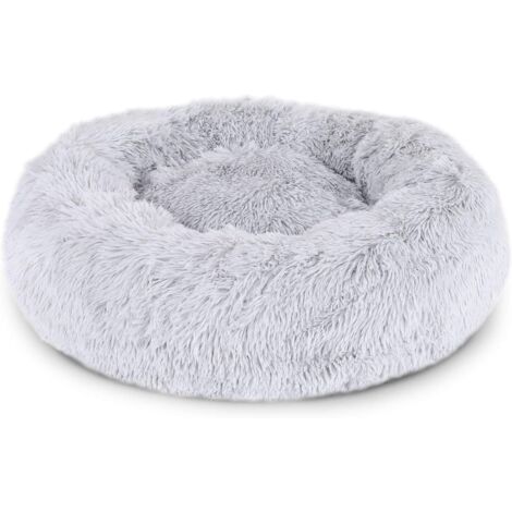 Panier rond pour chien coussin pour chat panier donut Ø 40 cm (S) Gris clair