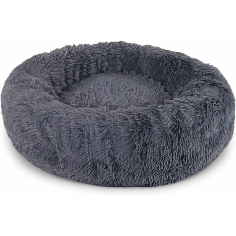 Panier rond pour chien coussin pour chat panier donut Ø 40 cm (S) Gris foncé