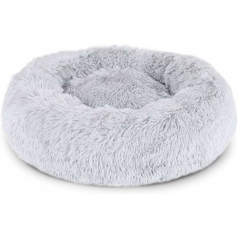 Panier rond pour chien coussin pour chat panier donut Ø 50 cm (M) Gris clair
