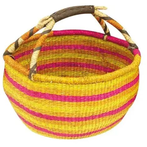 Panier Sahel De Forme Ronde En Jonc - Aubry Gaspard