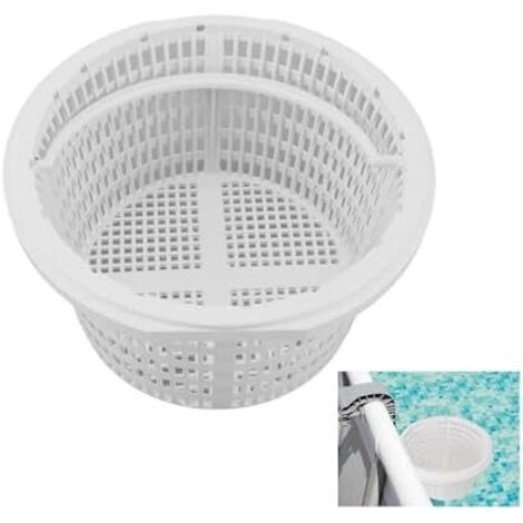 Panier Skimmer Piscine, 19cm Filtre Piscine Panier, Accessoire De Remplacement PanierD'Écumoire DePiscine Rechange Avec Poignée Pour Enlever Les Feuilles Et La Saleté Facile À Installer -