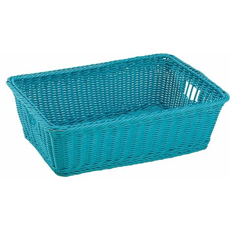 PANIER SUNNY BLEU EN OSIER SYNTHÉTIQUE