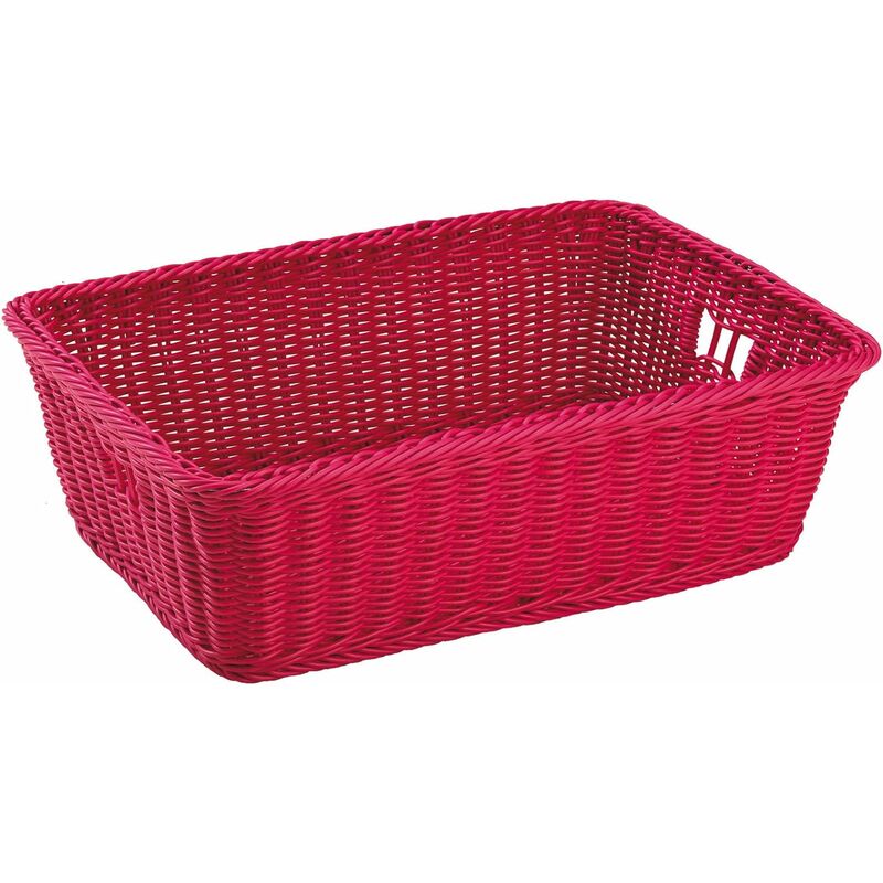 Panier sunny en osier synthétique fuchsia