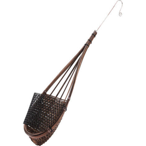 Panier suspendu en bambou tressé à la main pour orchidées, idéal pour treillis, gazebo, intérieur et extérieur.