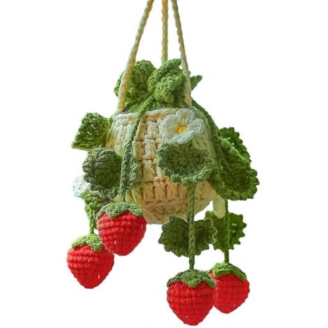 Panier suspendu en crochet pour plante en forme de voiture, vert--