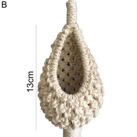 Panier suspendu en macramé pour plantes, fait à la main, en forme d&39ananas, jardinière murale, décorations de balcon, support de pot de fleurs en coton pour salon,B