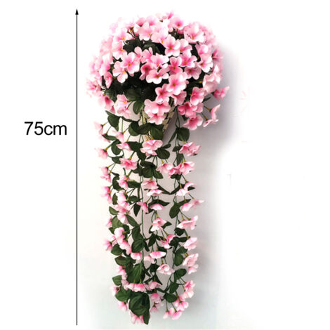 Panier Suspendu Glycine Artificielle Décoration Murale Mariage Maison Violet