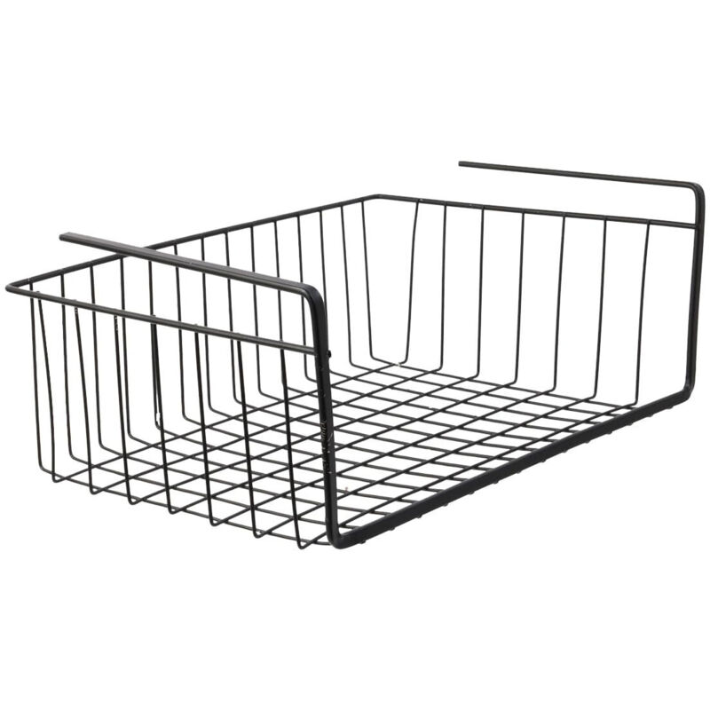 Panier Suspendu L40cm en Métal Filaire Noir