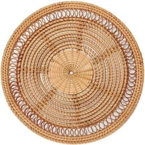 Panier Tissé à Boho Naturel DéCor à DéCoratif en Rotin DéCor Tissé Tenture Murale TisséE