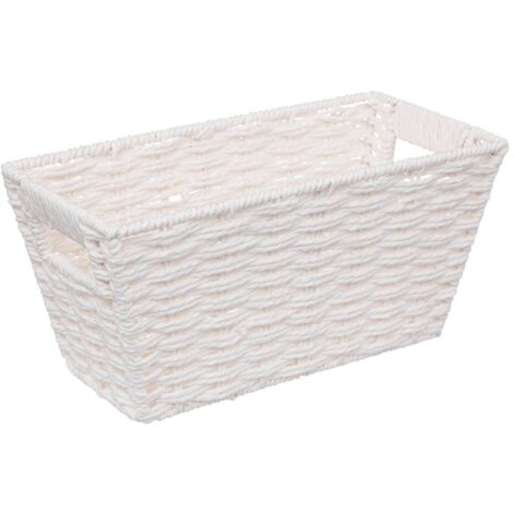 Panier vannerie 15x31cm mix n' modul blanc - 5five