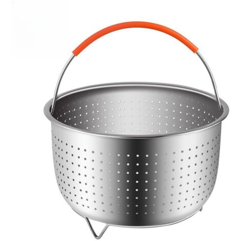 Panier vapeur 304 inox 21,5cm pour autocuiseur 6 quarts, cuisson vapeur légumes et poissons maison
