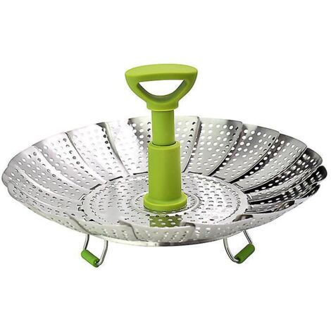 panier Vapeur Inox, 9' Cuit Vapeur Inoxydable Pour Autocuiseur Avec Manche Tlescopique, Panier Pour Cuire  La Vapeur, Fleur Marguerite Cuisson Va