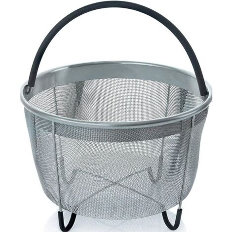 Panier Vapeur Panier Cuisson Cuire à La Vapeur Légumes,6QT en Acier Inoxydable Accessoires pour autocuiseur Compatible avec La Plupart des Autocuiseurs