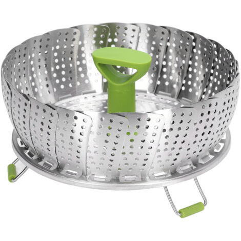 Panier vapeur pliable en acier inoxydable, accessoire de cuisson vapeur multifonction pour cuisine
