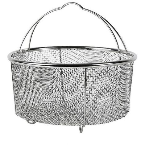 Panier vapeur rond amovible en acier inoxydable de 20,5 cm avec support