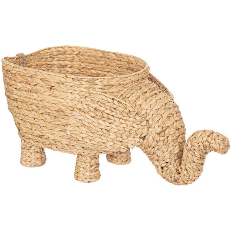 Atmosphera - Panier xl éléphant en jacinthe d'eau & métal H37cm créateur d'intérieur
