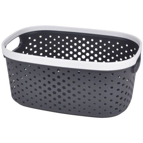 Panière à Linge "Ajourée" 8L Anthracite