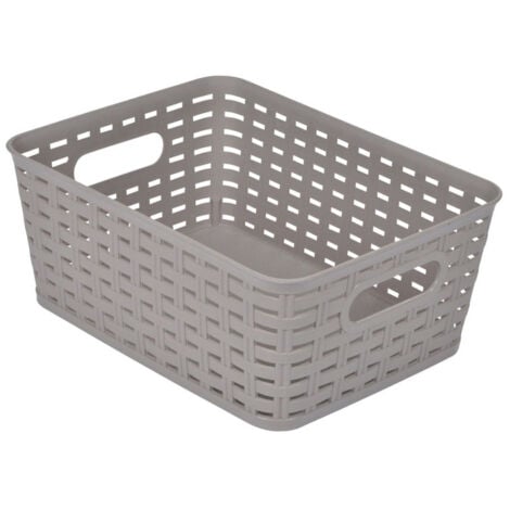 Dynko Lot De 4 Paniers De Rangement En Plastique Tissé