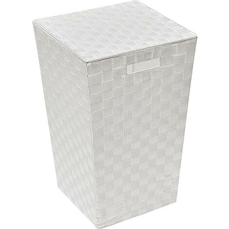 Paniere a linge polyester evasee - blanc - Tendance