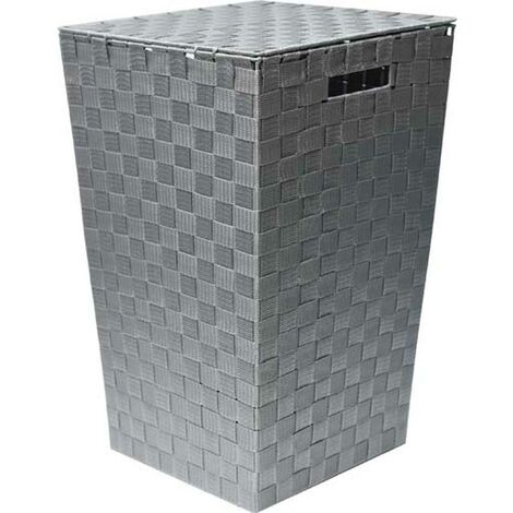 Paniere a linge polyester evasee - gris - Tendance