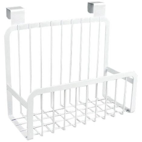 Panière de rangement en métal pour porte de placard, organiseur mural pour cuisine, chambre et salle de bain, panier à grille suspendu pour lit ou bureau.