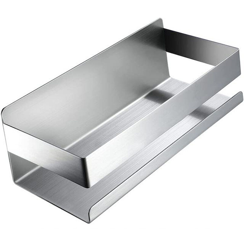 Panier/étagère de salle de bain, acier inoxydable, 24 x 10,6 x 7 cm, argent