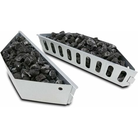 SNQ Paniers à Charbon de bois pour Weber 7403, One Touch, Master Touch et tous les autres barbecues à charbon de bois 47 57 67 cm, Char-Basket pour Chaleur directe et Indirecte, Lot de 2