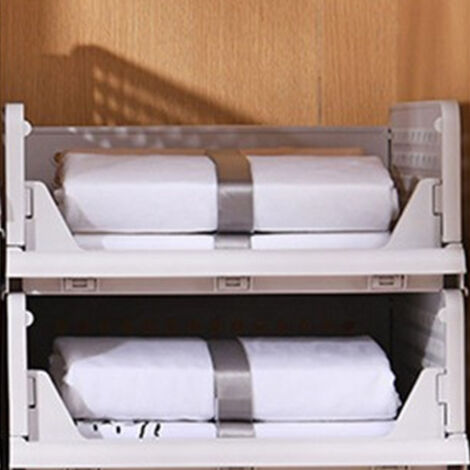Paniers à linge organisateur pliable pour armoire  Rack avec compartiments divisés  33x43x14cm  1 unité