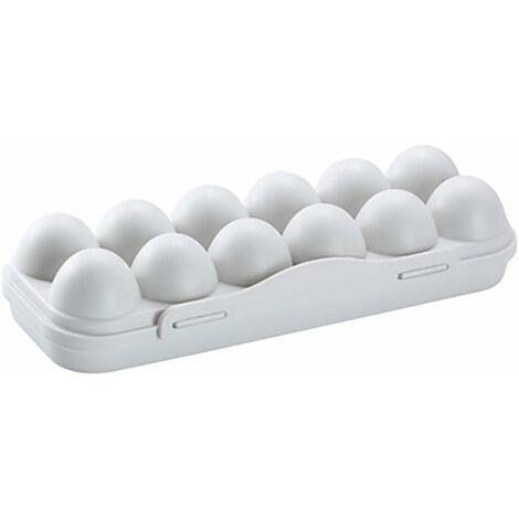 Paniers à œufs, Boite à œufs en Plastique, Rangement Boîte à œufs Boîte, pour le camping, pique-nique, cuisine, stockage de nourriture, oeufs Conteneur Boîte de (Boîte de 12 œufs，gris)