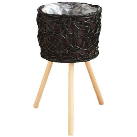 Paniers à plantes sur pied pour balcon, étagères de rangement d'intérieur, 30 cm --