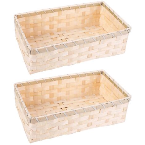 Paniers cadeaux en bambou naturel, présentoirs de vente au détail, organisateurs pour la maison ---