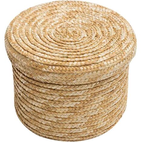 Paniers de rangement en jonc de mer, paniers étagères en rotin faits main et paniers de rangement pour la maison, la décoration, les pique-niques, les courses et les jouets. Naturel