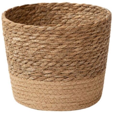 Paniers en osier tressé pour plantes d'intérieur, pots à fleurs en paille naturelle, petits cache-pots artisanaux pour décoration végétale.