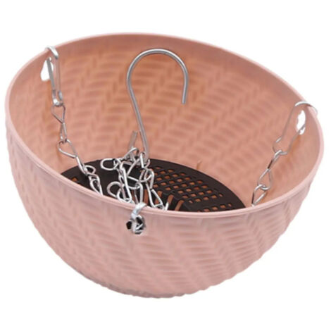 Paniers suspendus avec trou de drainage dcoration rose