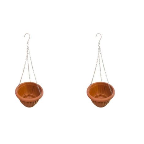 Paniers suspendus renforcés 2 pièces pour une utilisation intérieure et extérieure – pots suspendus pour plantes succulentes, lierre, pétunias et fleurs suspendues