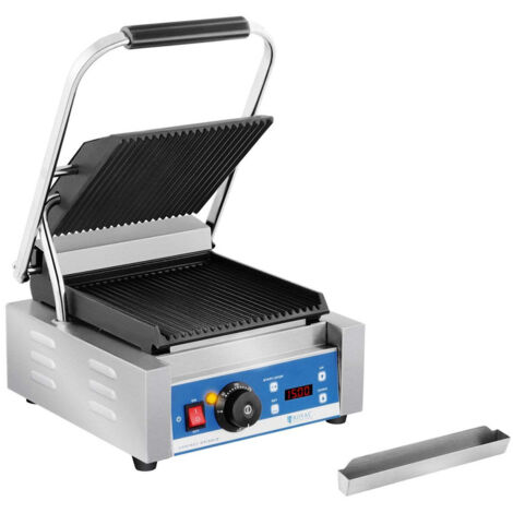 Panini maker in acciaio inox ghisa smaltata timer rigato 1800 watt 140002325