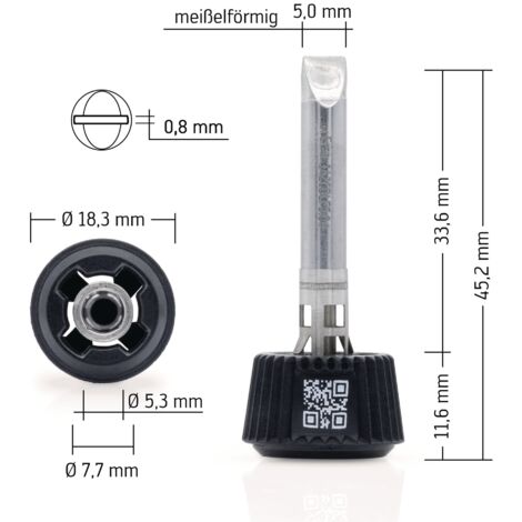 Panne à souder forme burin B.5.0mm 0142CDLF50/SB ERSA