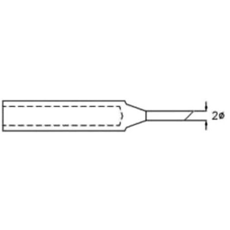 Panne de fer à souder cms - forme ronde 45° -  ø 2 mm