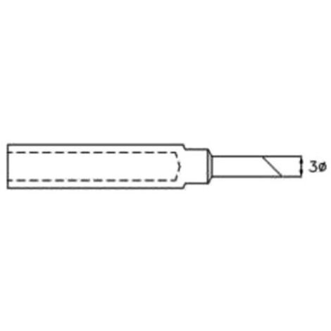 Panne de fer à souder cms - sabot 45° - ø 0 3 mm (1/8'')