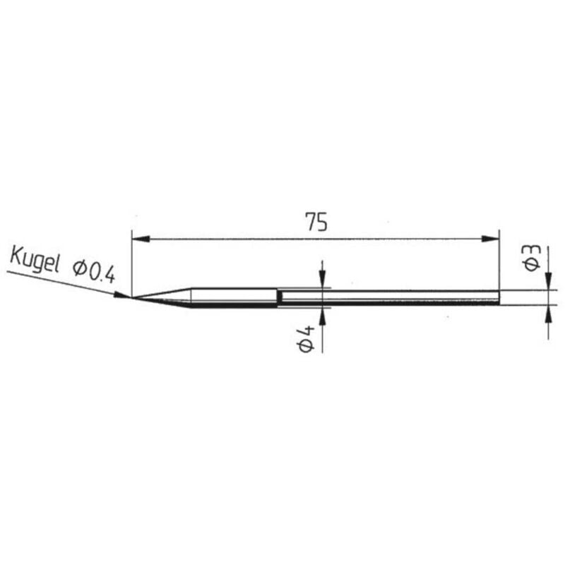 Ersa 212 BD LF Panne de fer à souder forme de crayon Taille de la panne 0.4 mm Contenu 1 pc(s)
