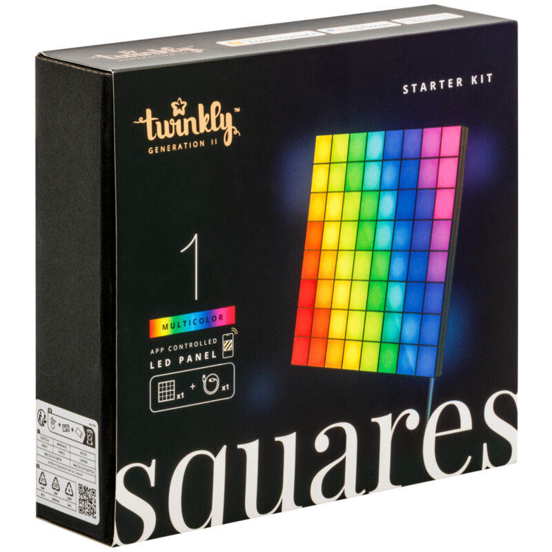Twinkly - Panneau 16x16cm 64 leds multicolores squares starter kit