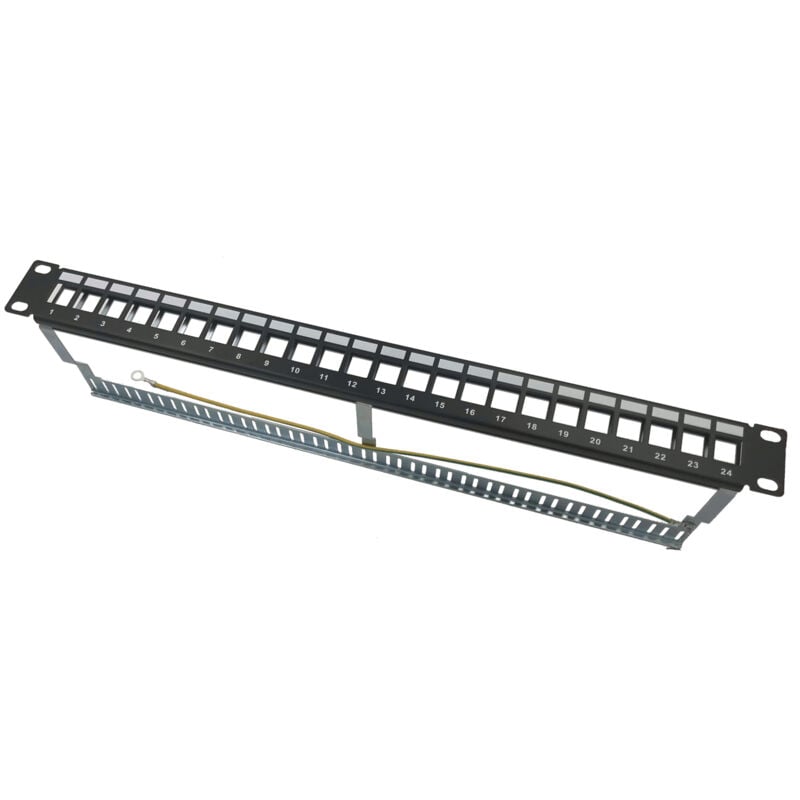 Panneau 24 ports pour RJ45 1 unité, vide