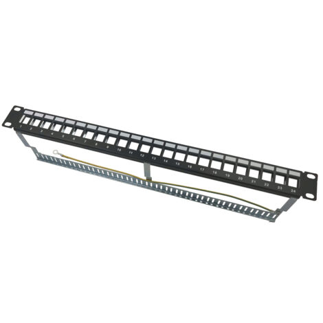 Panneau 24 ports pour RJ45 1 unité, vide