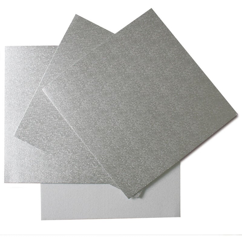 Panneau isolant polystyrène pour radiateur - contrecollé avec 1 feuille alu - 0,5 m x 0,5 m x 4 mm - 8 sach. ( 16 m2) - Argente - Climapor