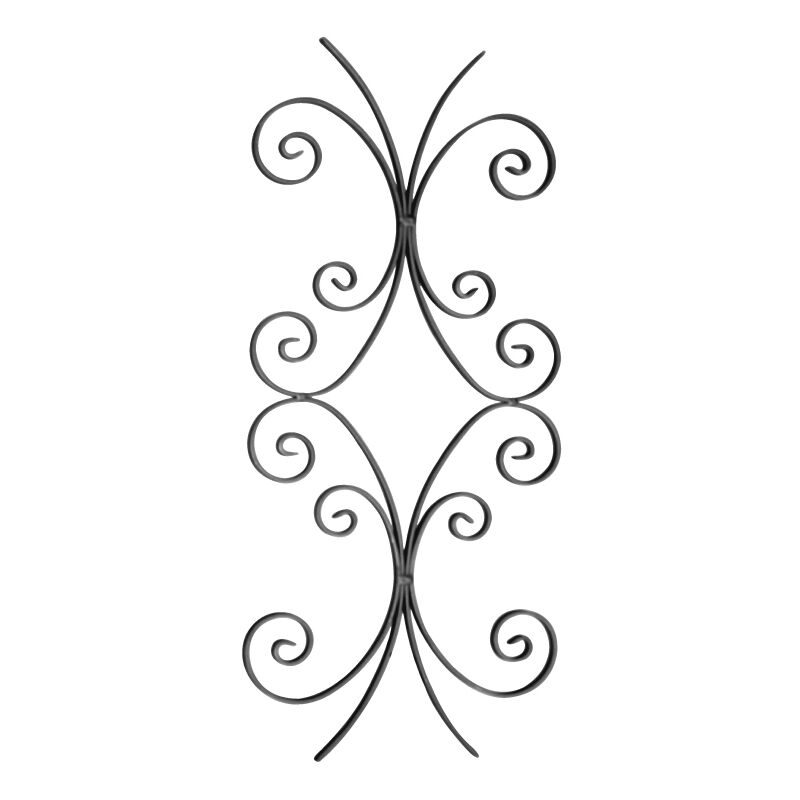 Panneau 8 volutes - Hauteur 720mm Largeur 330mm en plat de 16x4mm - Fer forgé - à souder Deco Fer Forge