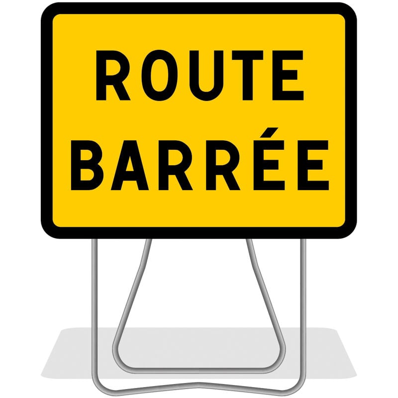 Panneau De Signalisation Kc1 'Route Barrée' 800x600mm T1 Nadia Signalisation- Kc121p800x600clt