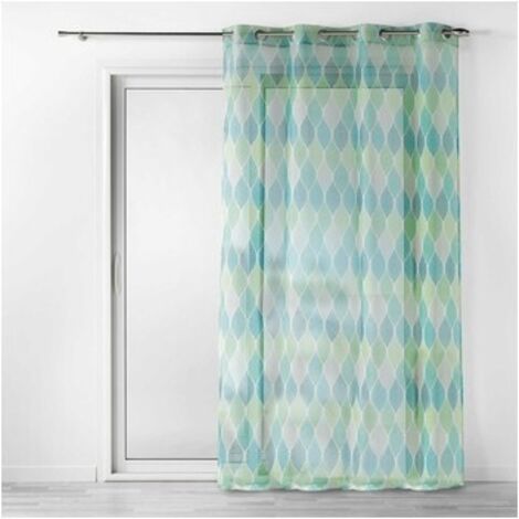 Panneau a oeillets 140 x 240 cm voile imprime transfert winter green Blanc