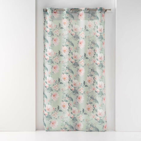 Panneau a oeillets 140 x 240 cm voile sable imprime alissia Menthe
