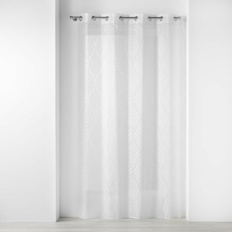 Panneau a oeillets 140 x 280 cm voile sable jacquard poesia Sans